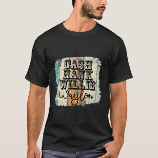 Cash Hank Willie Waylon Guitar Country Music T-Shirt