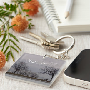 Cash is freedom keychain by RoseWrites