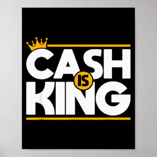 Cash Is King Cash Flow Entrepreneur Christmas Birt Poster