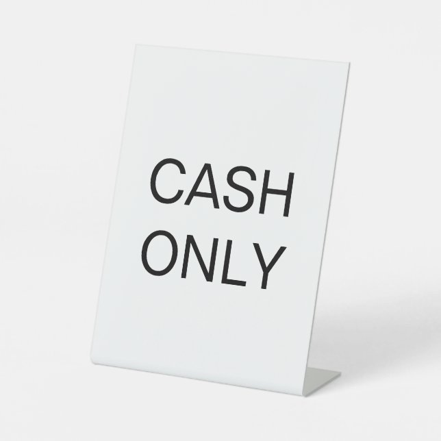 CASH ONLY PEDESTAL SIGN (Front)