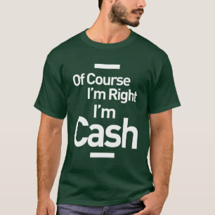 Cash Personalised Name Birthday Gift T-Shirt