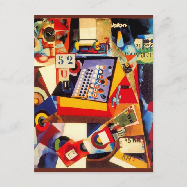Cash Register by Amadeo de Souza-Cardoso, Postcard (Front)