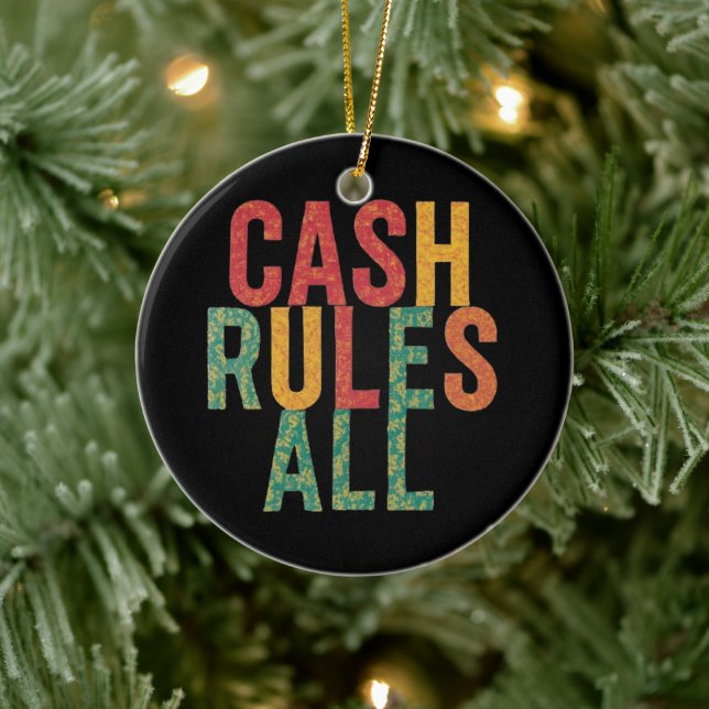 Cash Rules All Ceramic Tree Decoration (Tree)