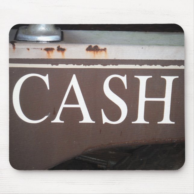 CASH Tow Truck Vintage Car Sign Mouse Mat (Front)