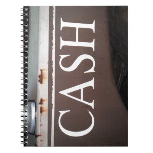 CASH Tow Truck Vintage Car Sign Notebook