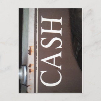 CASH Tow Truck Vintage Car Sign Postcard