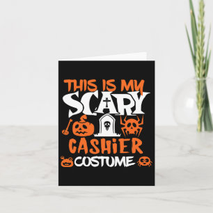 Cashier Halloween Shirt Costume Funny Men Women  Card