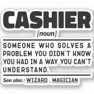 Cashier Noun Worker Appreciation Birthday Present