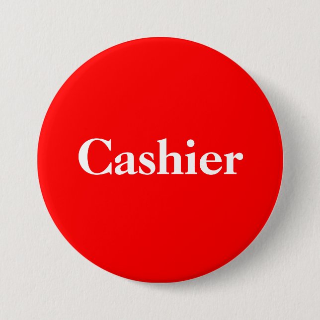 Cashier Pin Back Button (Front)