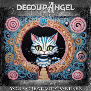 Cashire Cat #2 Decoupage Tissue Paper