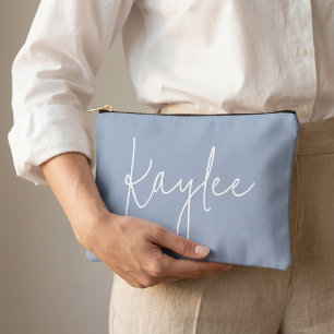 Cashmere Blue Personalised Bridal Party Pouch Gift