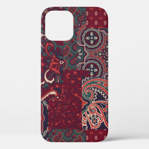 Cashmere Paisley Silk: Abstract Vintage Patchwork iPhone 12 Case