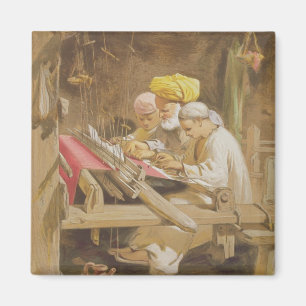 Cashmere Shawls: Weaving, 1863 (chromolitho) Magnet