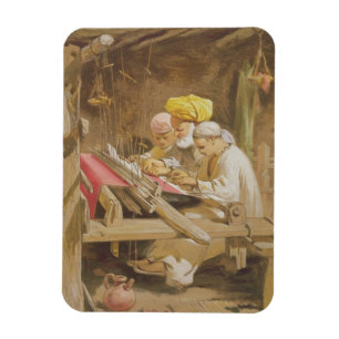Cashmere Shawls: Weaving, 1863 (chromolitho) Magnet