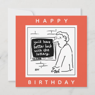 Cashpoint ATM and Customer at Bank Cartoon Card