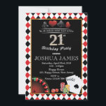 Casino 21st Birthday Invitation<br><div class="desc">This Invitation perfect for adult birthday party. Customise your own details to these special theme invitations!</div>