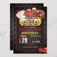 Casino 30th Birthday Invitation