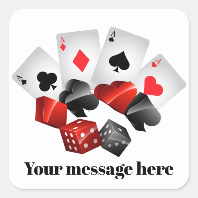 Casino add message party sticker (Front)