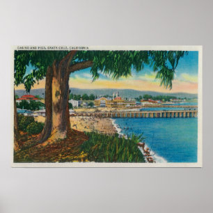 Casino and Pier, Santa CruzSanta Cruz, CA Poster