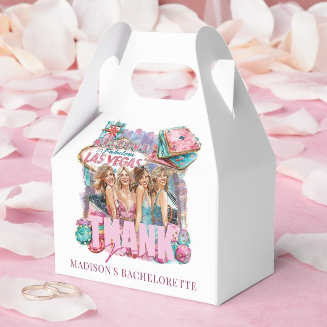 Casino Bachelorette Luxury Pink Girls Favour Box (Wedding)