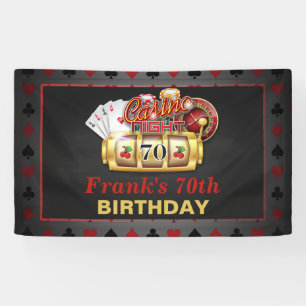 Casino Birthday Banner - 70th Birthday