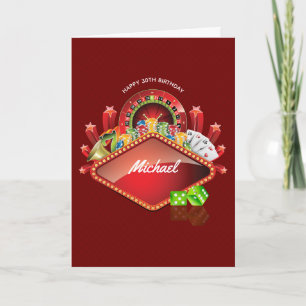 Casino Birthday Greeting Card