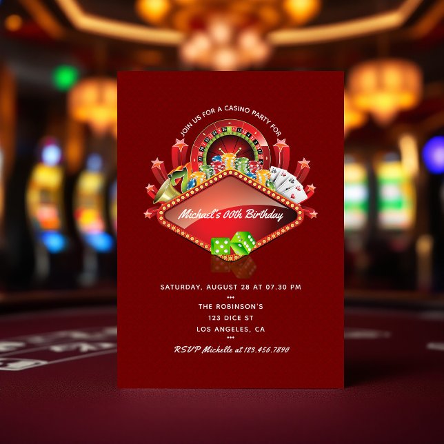 Casino Birthday Party invitation (Casino Birthday Party invitation)