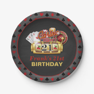 Casino Birthday Plate - 21st Birthday