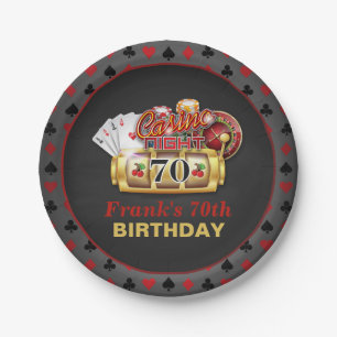 Casino Birthday Plate - 70th Birthday
