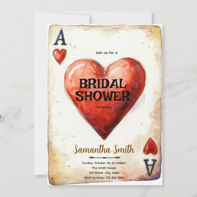 Casino Bridal Shower Invitation (Front)
