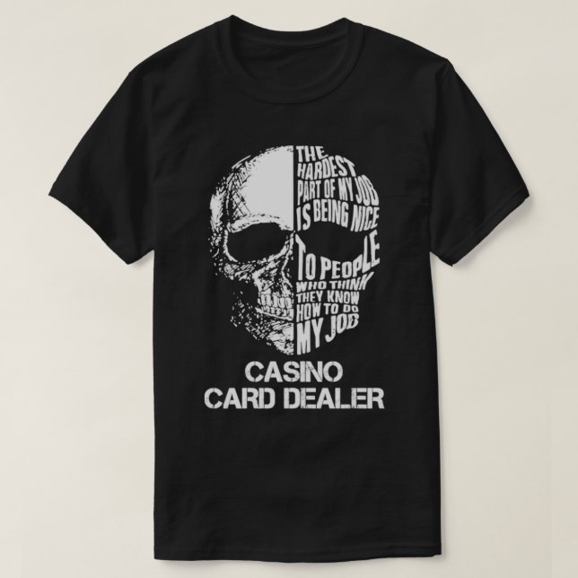 Casino Card Dealer T-Shirt (Design Front)