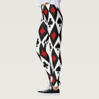 Casino Card Suit Harlequin Diamond Black Red White