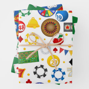 Casino Cards Pattern Wrapping Paper 