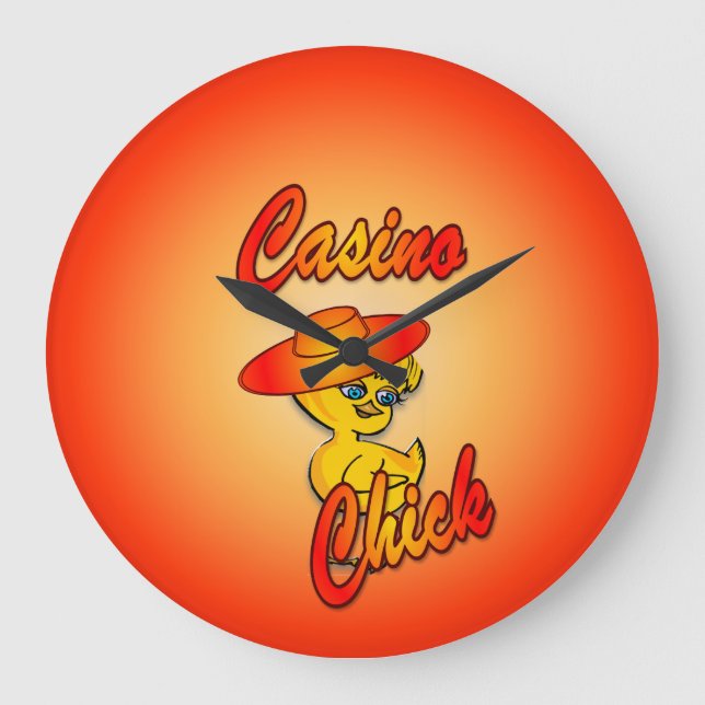 Casino Chick #5 Large Clock (Front)