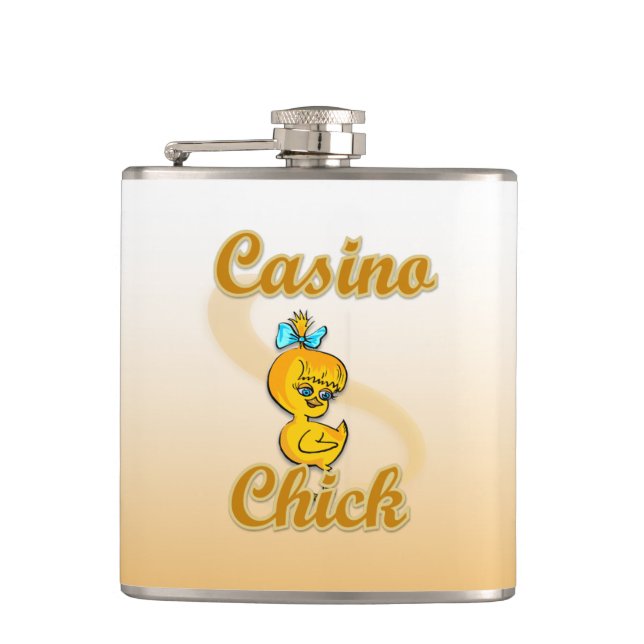 Casino Chick Hip Flask (Front)