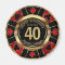 Casino Chip Las Vegas Birthday - Gold and Red
