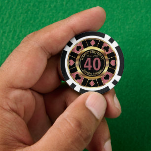 Casino Chip Las Vegas Birthday - Rose Gold