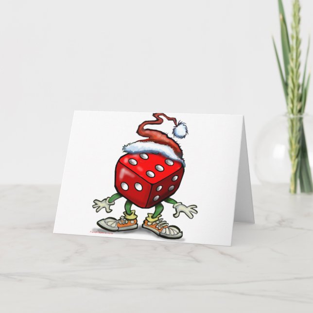 Casino Christmas Holiday Card (Front)