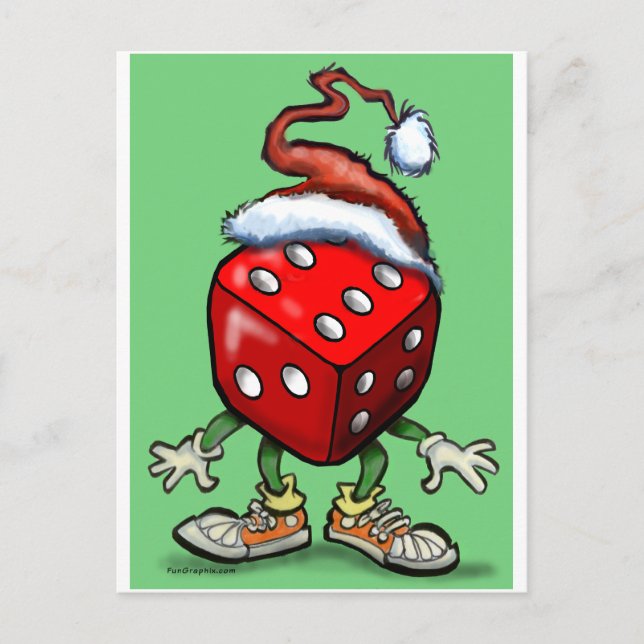 Casino Christmas Holiday Postcard (Front)