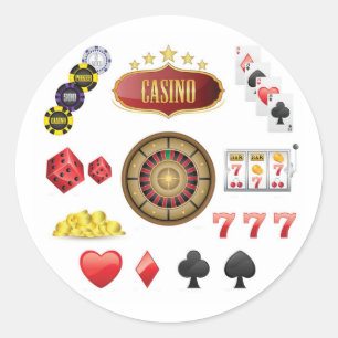 Casino Classic Round Sticker