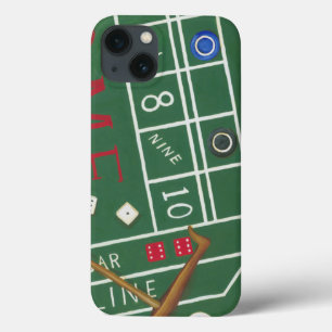 Casino Craps Table with Chips and Dice iPhone 13 Case