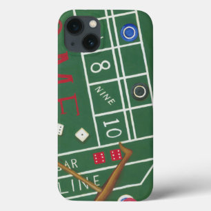 Casino Craps Table with Chips and Dice iPhone 13 Case