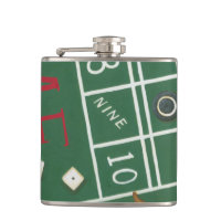 Casino Craps Table with Chips and Dice