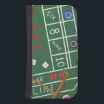 Casino Craps Table with Chips and Dice Samsung S4 Wallet Case<br><div class="desc">Make sure Lady Luck is on your side with this painting of a craps table by Chariklia Zarris. The dice have been thrown and are being collected,  along with any losing bets. Put this action filled print on your wall today!</div>
