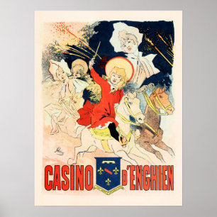 CASINO D' ENGHIEN by Jules Cheret Vintage Paris Poster