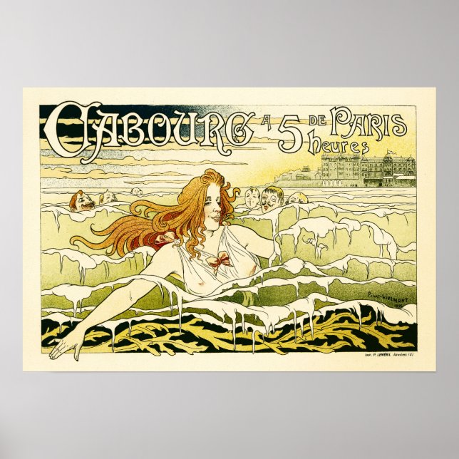 CASINO DE CABOURG Paris Henri Privat Livemont Art Poster (Front)