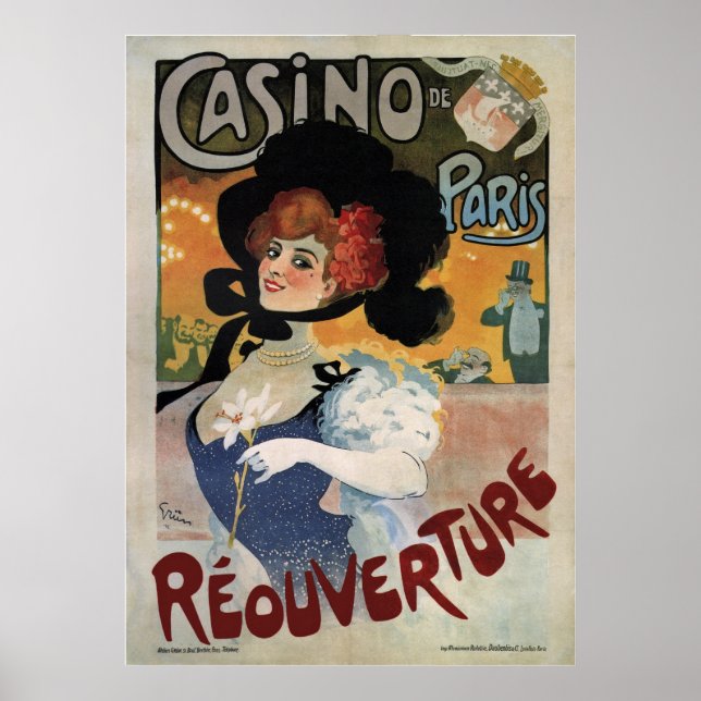 Casino de Paris ~ Reouverture Vintage Poster 1906 (Front)