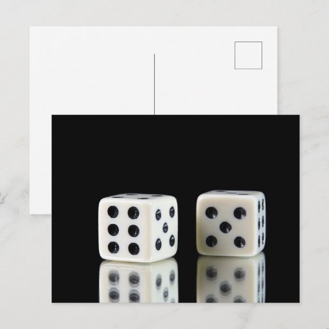 Casino dice  postcard (Front/Back)