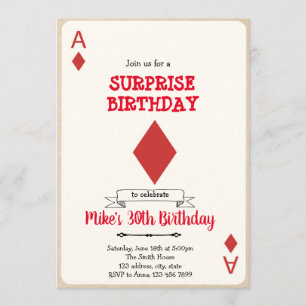 Casino gamble card invitation