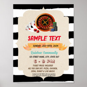 Casino gamble flyer poster